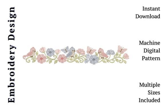 Baby Bird Floral Border: Embroidery Design Review