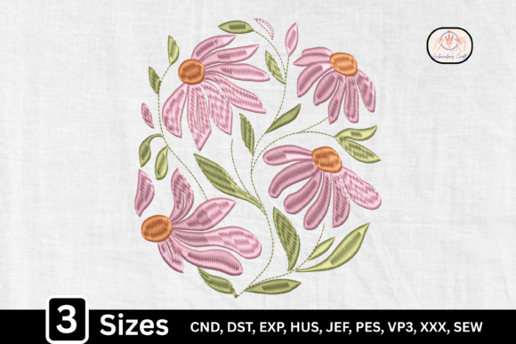 Boho Pink Daisy: A Thoughtful Embroidery Design for Meaningful Gifts