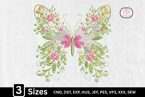 Botanical Floral Wing Butterfly Embroidery Review