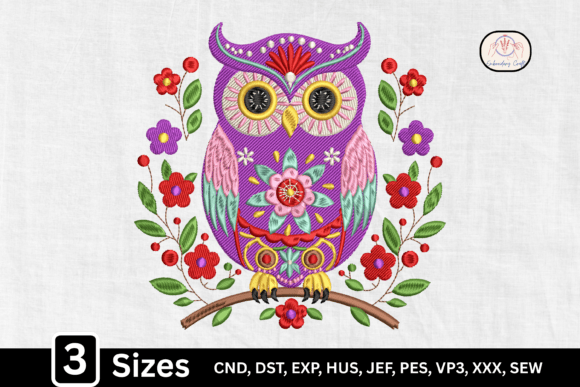 Floral Owl Bird Folk Art: An Embroidery Designer's Review