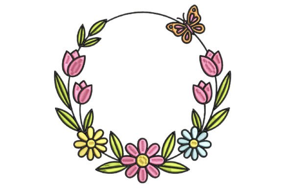 Flower Wreath Embroidery Design: Apparel Review