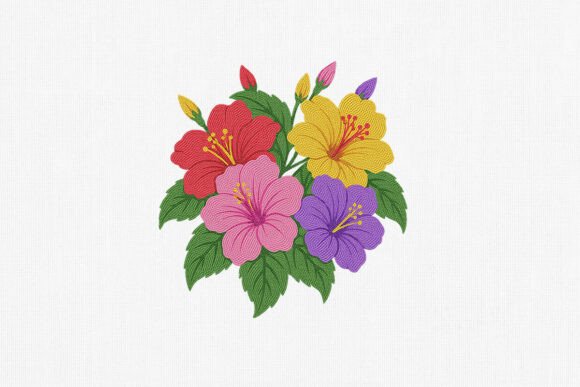 Hibiscus Floral Embroidery Design Art Reviewed