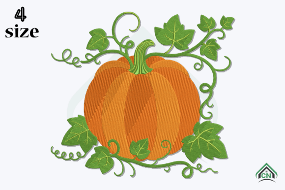 Pumpkin Floral Embroidery Design: A Seasonal Shop Staple